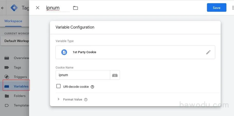 TAG增加变量cookie获取ip